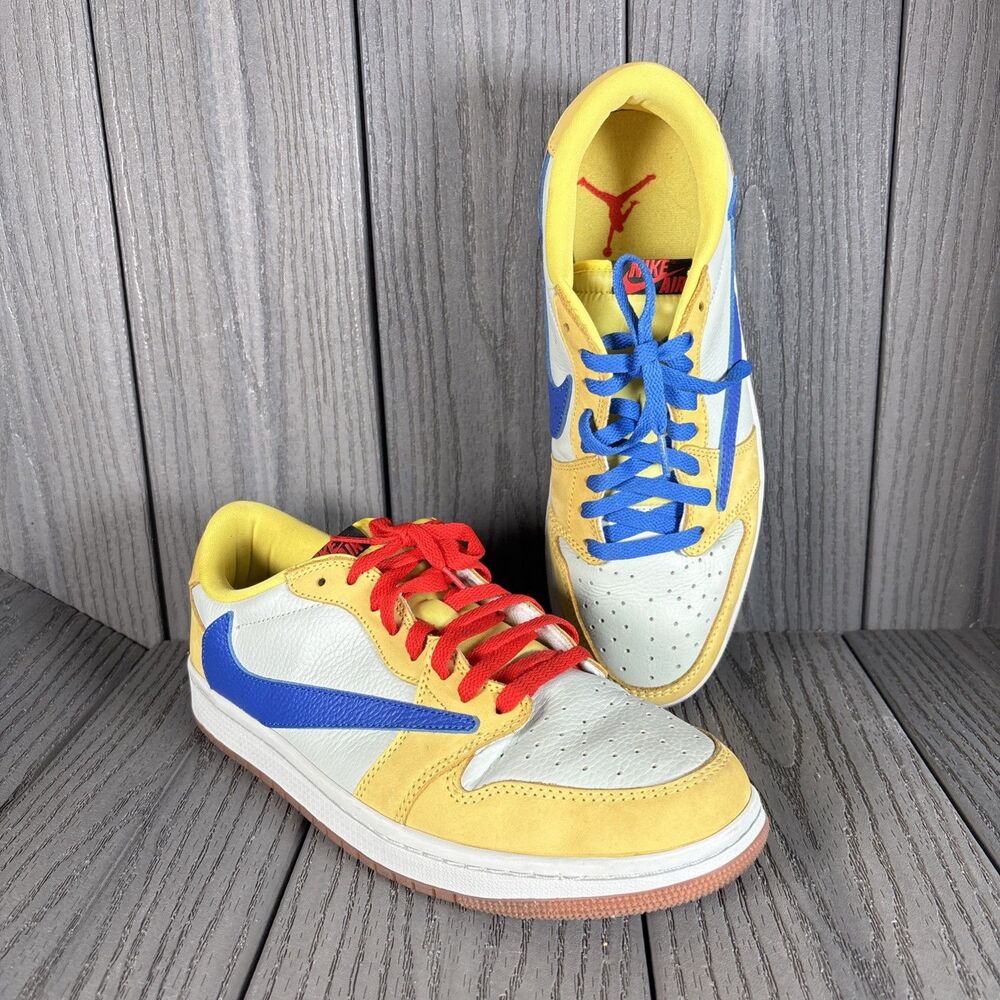 Mens 11 - Travis Scott x Air Jordan 1 dz4137-700 Retro OG SP Low Canary (W 12.5)